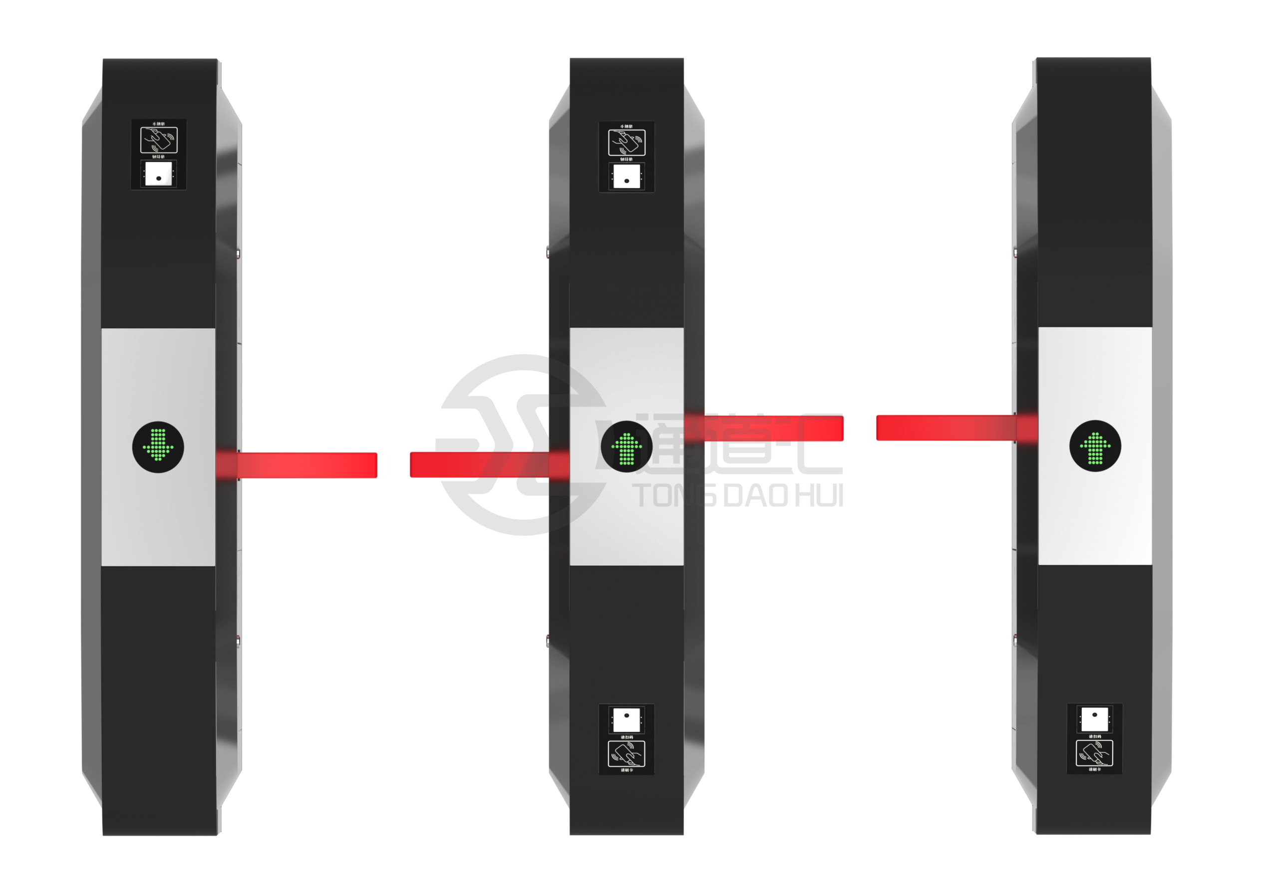 豪华票务翼闸 TDH-Y311-俯视图